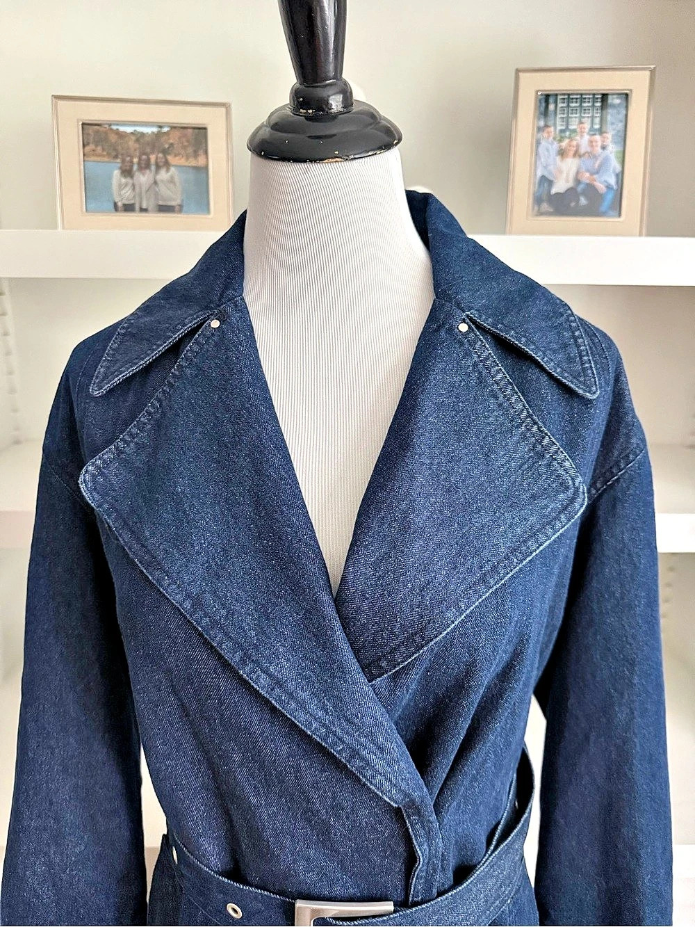 Apparis Tate Denim Trench Denim Trench in Blue Like New - Picture 5 of 14